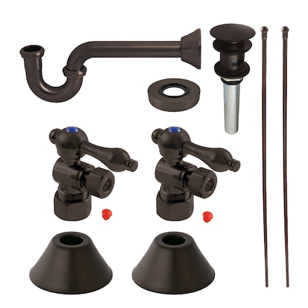 Kingston Brass CC53305VOKB30 Plumbing Sink Trim Kit with P-Trap and Overflow Drain, Oil Rubbed Bronze CC53305VOKB30